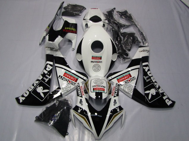 Purchase 2008-2011 White Glossy Black DENSO Playboy Honda CBR1000RR Motorcycle Fairings UK