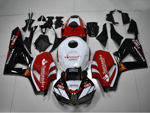 Purchase 2012-2016 White Red Glossy Black Santander Honda CBR1000RR Motorcycle Fairings UK