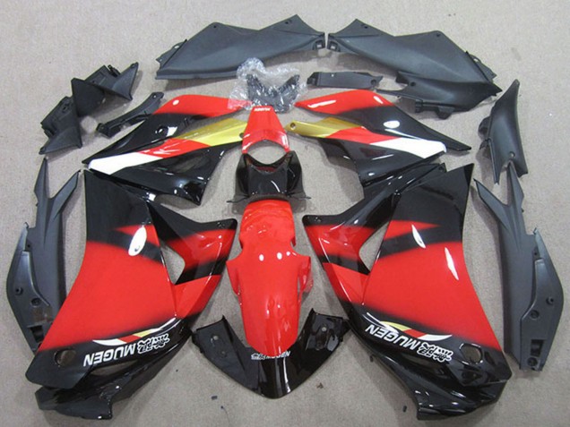 Purchase 2011-2016 Red Gold Glossy Black Honda CBR125R Motorcycle Fairings UK
