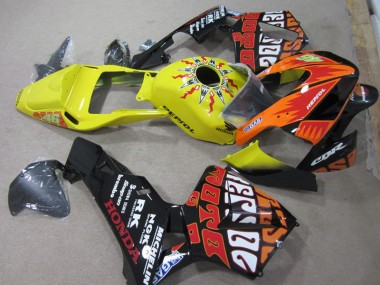 Purchase 2003-2004 Yellow Black Repsol 46 Honda CBR600RR Bike Fairings UK