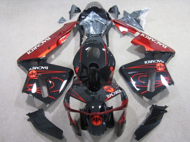 Purchase 2003-2004 Glossy Black Red RACARDI Honda CBR600RR Motorcycle Fairings UK