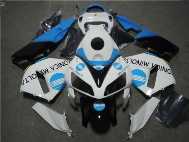 Purchase 2005-2006 White Blue Konica Minolta Honda CBR600RR Motorcycle Fairing Kits UK