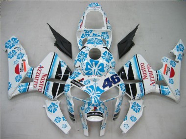 Purchase 2005-2006 White Blue Nastro Azzurro 46 Honda CBR600RR Motorcycle Fairing Kit UK
