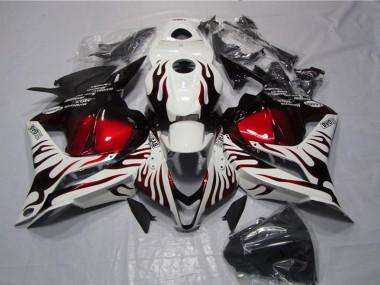 Purchase 2009-2012 White Black Red Flame Honda CBR600RR Replacement Fairings UK