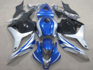 Purchase 2009-2012 Silver Blue Glossy Black Stripe Honda CBR600RR Motorcycle Fairings UK