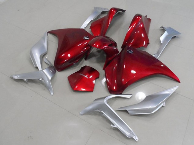Purchase 2010-2014 Silver Red Honda VFR 1200 Motorcycle Fairings UK