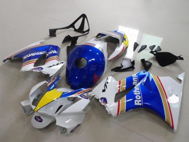Purchase 2002-2013 White Blue Yellow Rothmans Honda VFR 800 Motorcycle Fairings UK