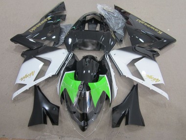 Purchase 2003-2005 Black White Gold Ninja Kawasaki ZX10R Motorcycle Fairing Kit UK