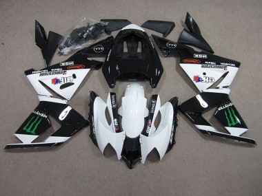Purchase 2003-2005 Black White Monster Kawasaki ZX10R Motorbike Fairing UK