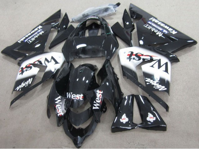Purchase 2004-2005 Black West Ninja Kawasaki ZX10R Motorcycle Fairings UK