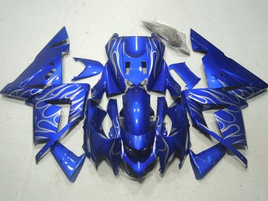 Purchase 2004-2005 Blue White Flame Kawasaki ZX10R Motorcycle Fairings UK