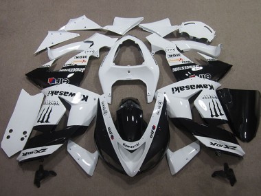 Purchase 2006-2007 White Glossy Black Elf Touch4 Monster Energy Kawasaki ZX10R Motorcycle Fairings UK