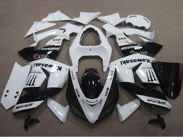 Purchase 2006-2007 White Glossy Black Elf Touch4 Monster Energy Kawasaki ZX10R Motorcycle Fairings UK