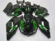 Purchase 2006-2011 Glossy Black Green Flame Kawasaki ZX14R ZZR1400 Motorcycle Fairings UK