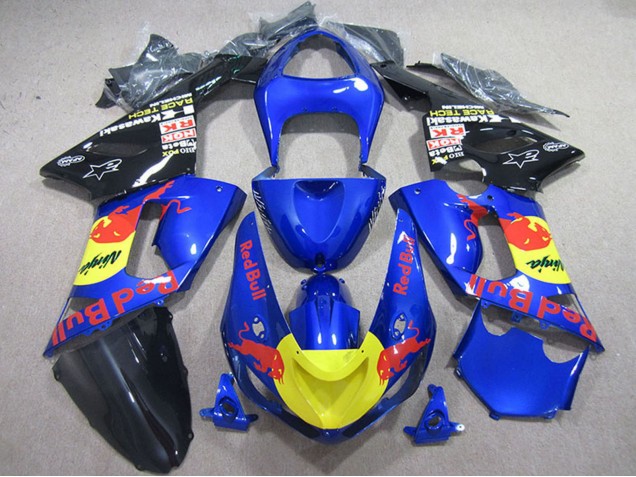 Purchase 2005-2006 Blue Yellow Black Red Bull Kawasaki ZX6R Motorcycle Fairings UK