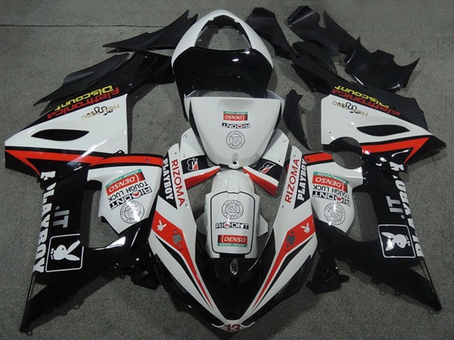 Purchase 2005-2006 White Black Red Rizoma Playboy Kawasaki ZX6R Motorcycle Fairings UK