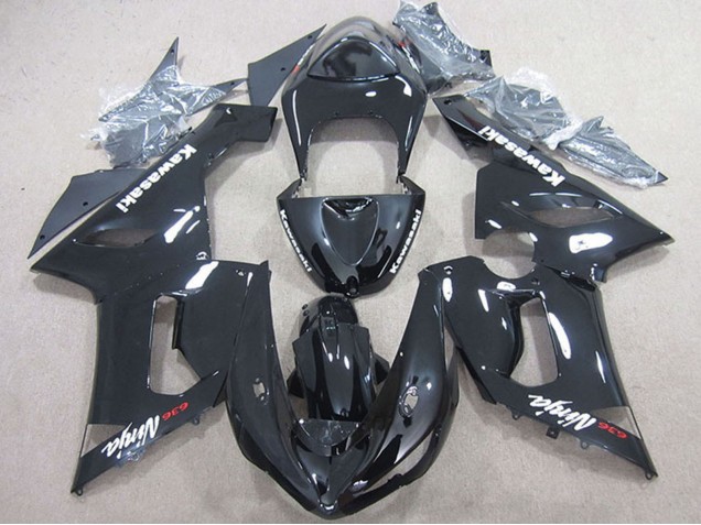 Purchase 2005-2006 Glossy Black Kawasaki ZX6R Motorcycle Fairing UK