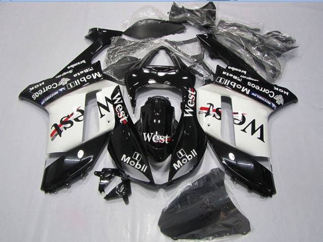 Purchase 2007-2008 Black West Mobil Kawasaki ZX6R Motorcycle Bodywork UK Purchase 2007-2008 Black West Mobil Kawasaki ZX6R Motorcycle Bodywork UK