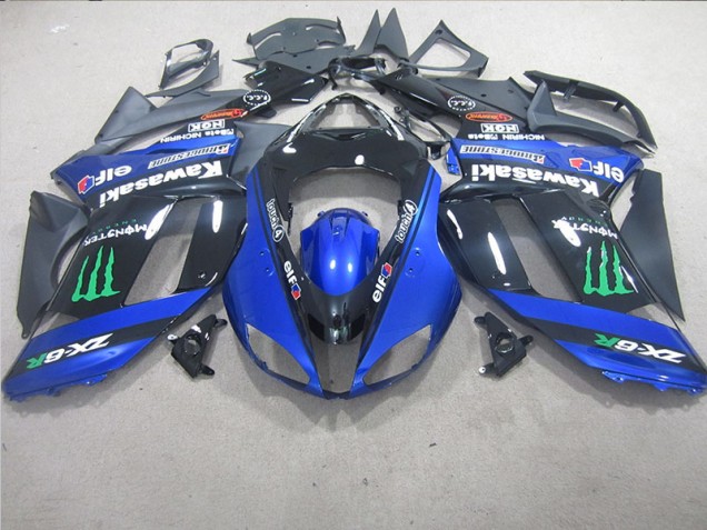 Purchase 2007-2008 Black Blue Monster Kawasaki ZX6R Motorcycle Replacement Fairings UK Purchase 2007-2008 Black Blue Monster Kawasaki ZX6R Motorcycle Replacement Fairings UK