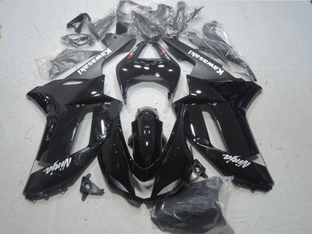 Purchase 2007-2008 Black White Ninja Kawasaki ZX6R Bike Fairings UK Purchase 2007-2008 Black White Ninja Kawasaki ZX6R Bike Fairings UK