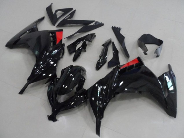 Purchase 2013-2018 Glossy Black Red Kawasaki ZX300R Motorcycle Fairings UK