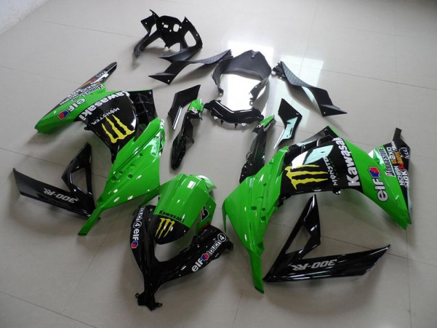 Purchase 2013-2018 Black Green Monster Kawasaki ZX300R Motorcycle Fairings Kits UK Purchase 2013-2018 Black Green Monster Kawasaki ZX300R Motorcycle Fairings Kits UK