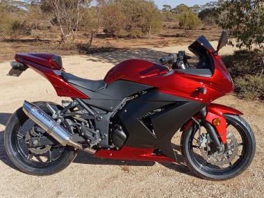 Purchase 2008-2012 Red Matte Black Kawasaki EX250 Motorcycle Fairings UK