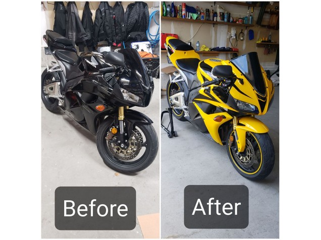 Purchase 2009-2012 Yellow Matte Black Honda CBR600RR Motorcycle Fairings UK