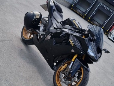 Purchase 2005-2006 Glossy Black Gold Decals Kawasaki ZX6R Motorcycle Fairings UK