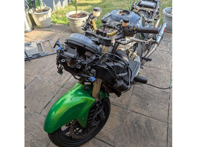 Purchase 2006-2011 Glossy Black Green Flame Kawasaki ZX14R ZZR1400 Motorcycle Fairings UK