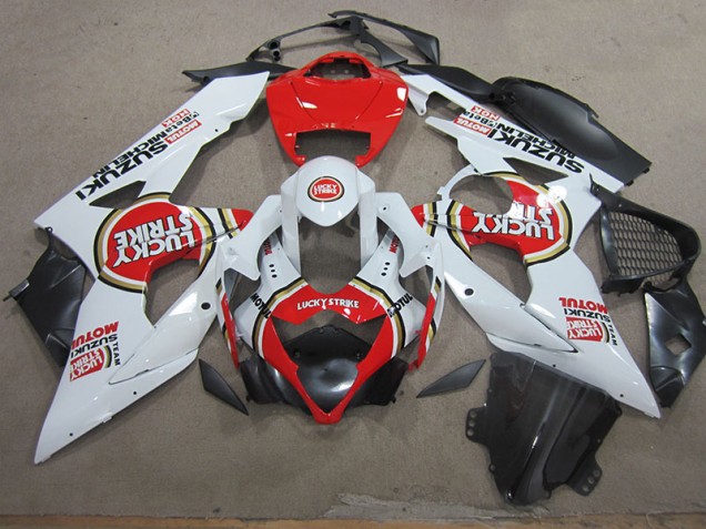 Purchase 2005-2006 White Lucky Strike Red Motul Suzuki GSXR1000 Motorcycle Fairings UK Purchase 2005-2006 White Lucky Strike Red Motul Suzuki GSXR1000 Motorcycle Fairings UK