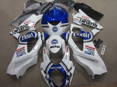 Purchase 2007-2008 White Blue Lucky Strike Red Motul Suzuki GSXR1000 Moto Fairings UK