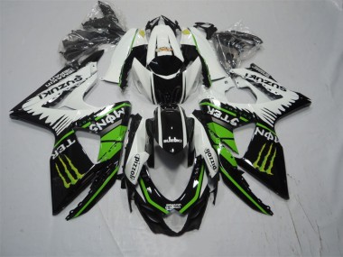 Purchase 2009-2016 Black White Green Monster Pizzoli Suzuki GSXR1000 Moto Fairings UK