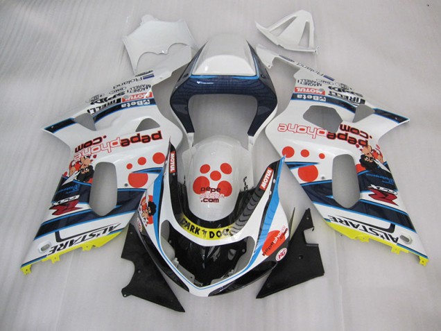 Purchase 2001-2003 White Blue Dark Dog Suzuki GSXR600 Bike Fairings UK Purchase 2001-2003 White Blue Dark Dog Suzuki GSXR600 Bike Fairings UK