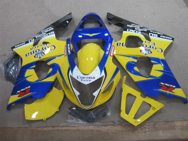 Purchase 2004-2005 Yellow Blue Corona Extra Suzuki GSXR600 Motorcycle Fairings UK Purchase 2004-2005 Yellow Blue Corona Extra Suzuki GSXR600 Motorcycle Fairings UK