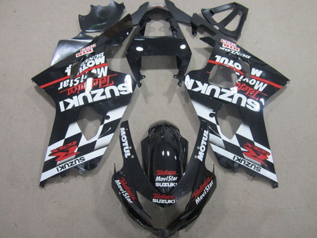 Purchase 2004-2005 Glossy Black Red White Telefumica MoviStar Suzuki GSXR 600 Motorcycle Fairings UK