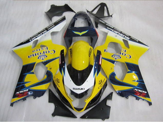 Purchase 2004-2005 Yellow White Blue Corona Extra Suzuki GSXR 600 Motorcycle Fairings UK