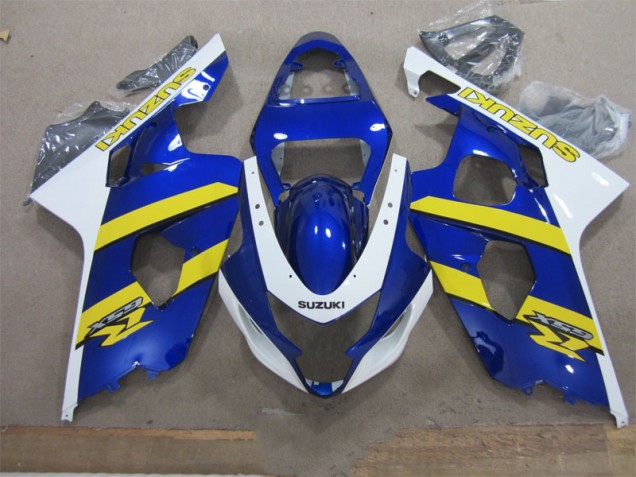 Purchase 2004-2005 Blue White Yellow Suzuki GSXR600 Replacement Motorcycle Fairings UK Purchase 2004-2005 Blue White Yellow Suzuki GSXR600 Replacement Motorcycle Fairings UK