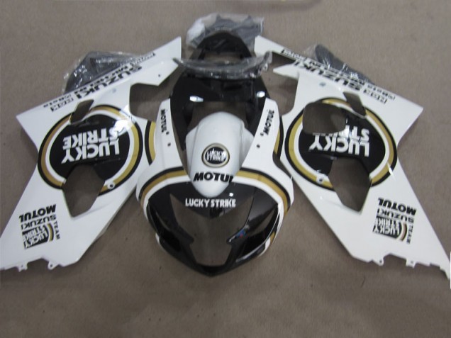 Purchase 2004-2005 Black White Lucky Strike Motul Suzuki GSXR600 Motorcycle Fairings Kits UK Purchase 2004-2005 Black White Lucky Strike Motul Suzuki GSXR600 Motorcycle Fairings Kits UK