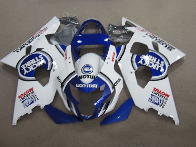 Purchase 2004-2005 Blue White Lucky Strike Motul Suzuki GSXR600 Moto Fairings UK Purchase 2004-2005 Blue White Lucky Strike Motul Suzuki GSXR600 Moto Fairings UK