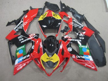 Purchase 2006-2007 Black Red Yellow Jomo Suzuki GSXR600 Bike Fairings UK