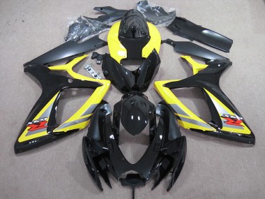 Purchase 2006-2007 Black Yellow Suzuki GSXR600 Motor Fairings UK