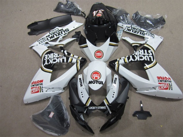 Purchase 2006-2007 Black White Lucky Strike Motul Suzuki GSXR600 Bike Fairing UK Purchase 2006-2007 Black White Lucky Strike Motul Suzuki GSXR600 Bike Fairing UK