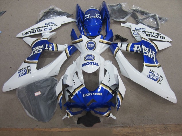 Purchase 2008-2010 White Lucky Strike Blue Motul Suzuki GSXR600 Motor Fairings UK Purchase 2008-2010 White Lucky Strike Blue Motul Suzuki GSXR600 Motor Fairings UK