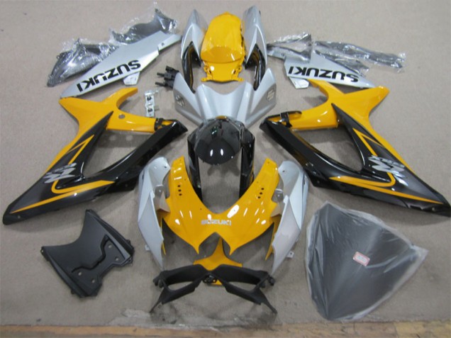 Purchase 2008-2010 Yellow White Black Suzuki GSXR600 Motorcycle Fairing Kits UK Purchase 2008-2010 Yellow White Black Suzuki GSXR600 Motorcycle Fairing Kits UK