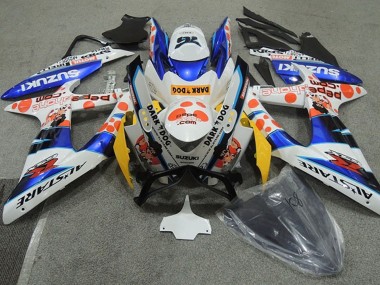 Purchase 2008-2010 White Blue Orange Alstare Dark Dog Suzuki GSXR 600 Motorcycle Fairings UK