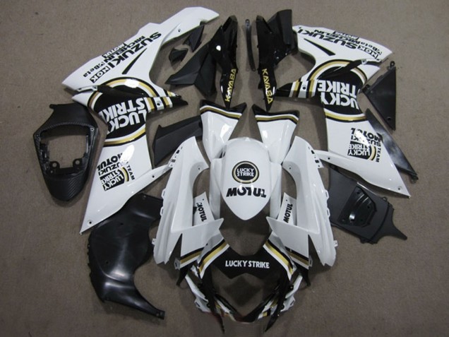Purchase 2011-2024 White Black Motul Lucky Strike Suzuki GSXR 600 Motorcycle Fairings UK