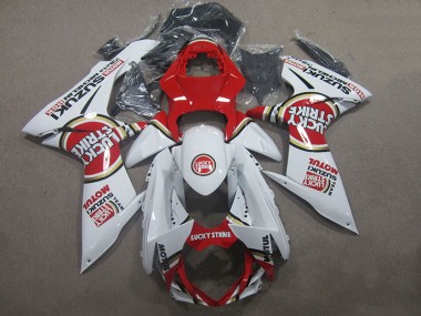 Purchase 2011-2024 White Lucky Strike Red Motul Suzuki GSXR600 Motorcycle Fairings Kits UK