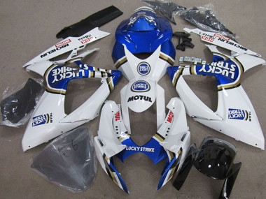 Purchase 2006-2007 White Blue Michelin Motul Lucky Strike Suzuki GSXR 750 Motorcycle Fairings UK