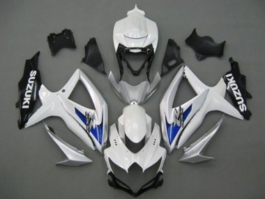 Purchase 2008-2010 White Silver Blue Black Suzuki GSXR 750 Motorcycle Fairings UK